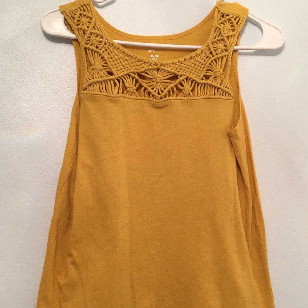 Yellow Arizona Jean Co. Girls Size 16 XL Top